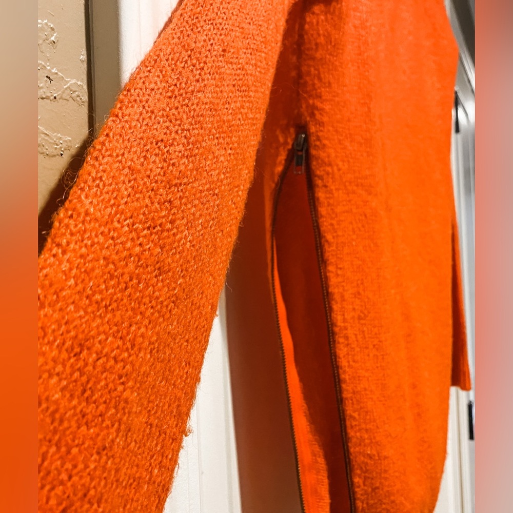 B.P. Orange Wool Sweater with Side Zipper - Picture 2 of 2